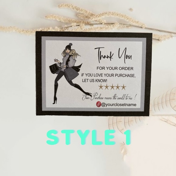 100 Personalized Packaging Thank You Cards - Picture 5 of 9